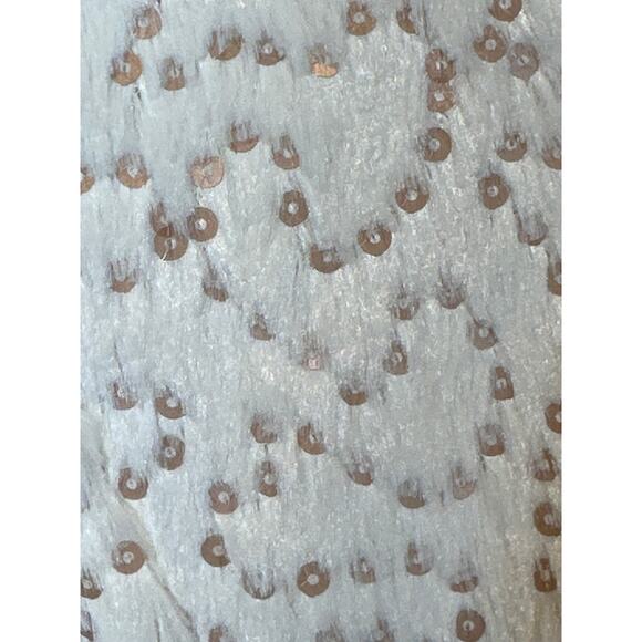 MASON THOMAS Faux Fur Gold Sequenced Evening Jacket M Holiday Glam Mob Wife - Picture 5 of 14